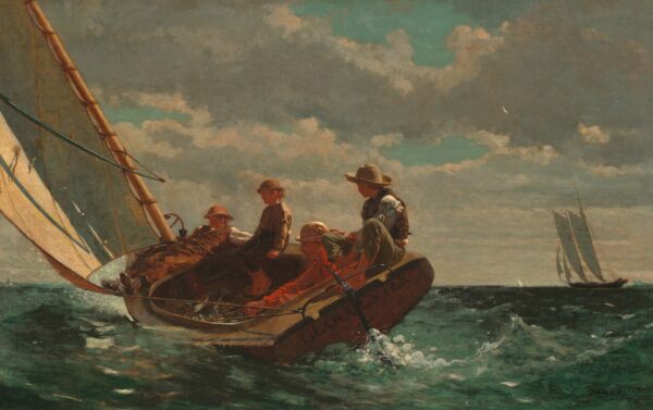 Breezing Up (A Fair Wind) - by Winslow Homer