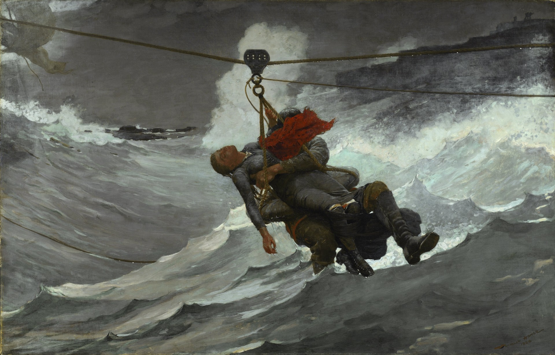 The Life Line - by Winslow Homer