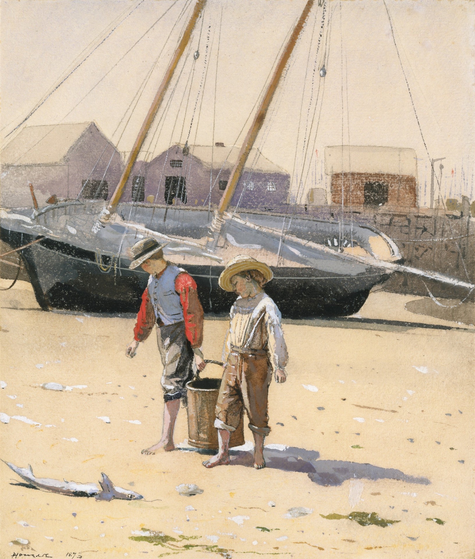 A Basket of Clams - by Winslow Homer