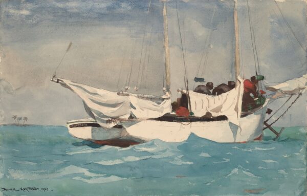 Key West, Hauling Anchor - by Winslow Homer