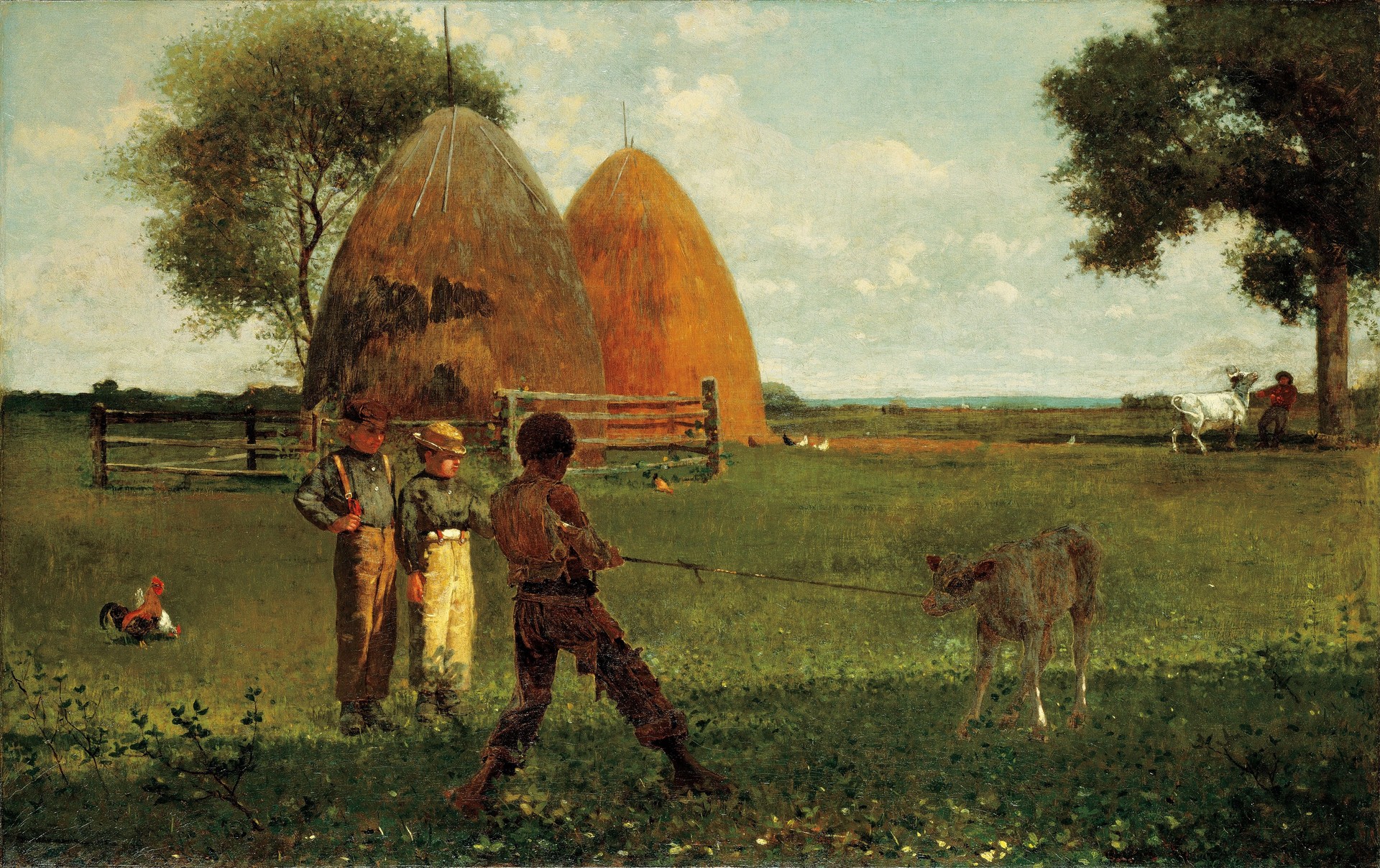 Weaning the Calf - by Winslow Homer