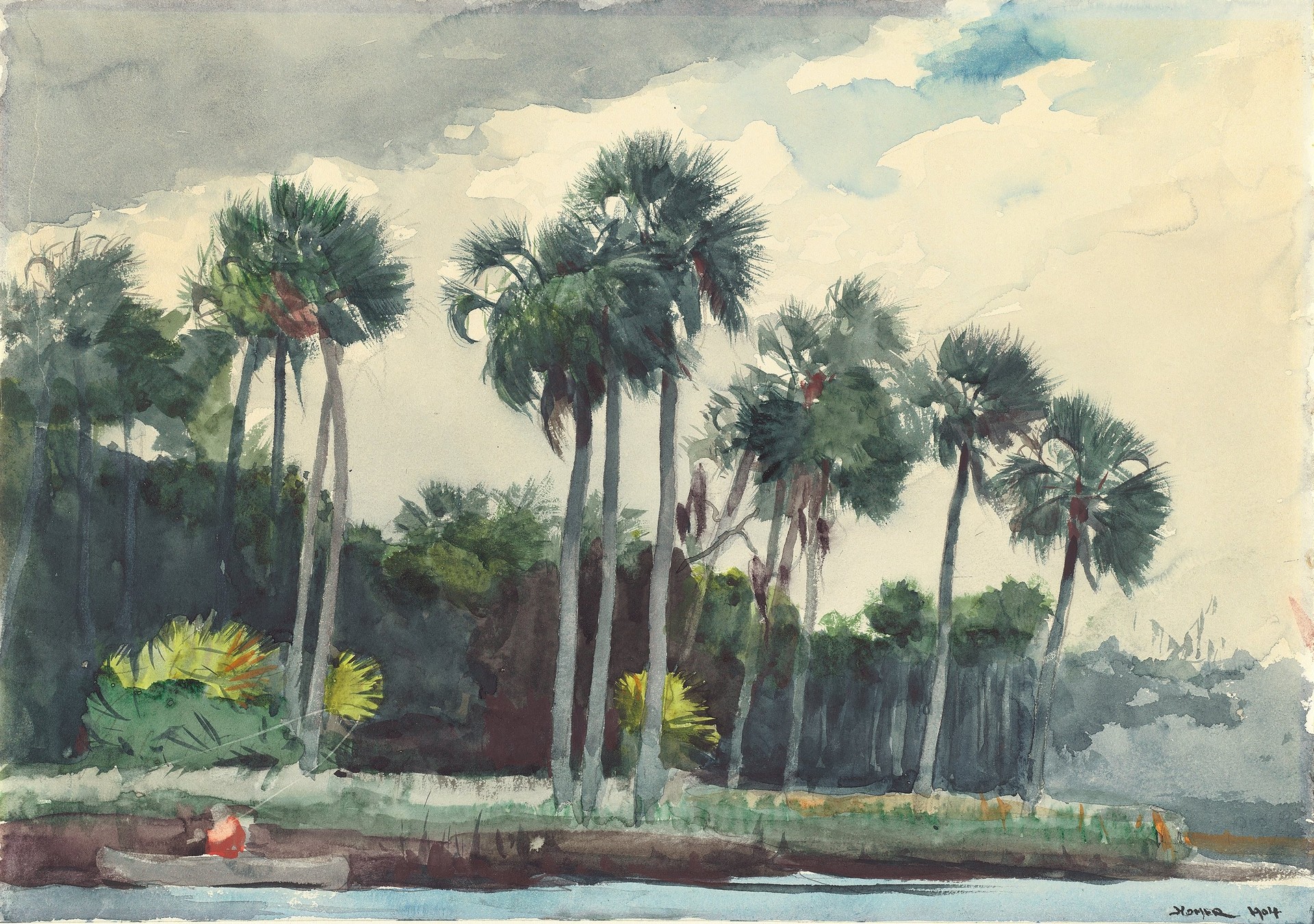 Red Shirt, Homosassa, Florida - by Winslow Homer