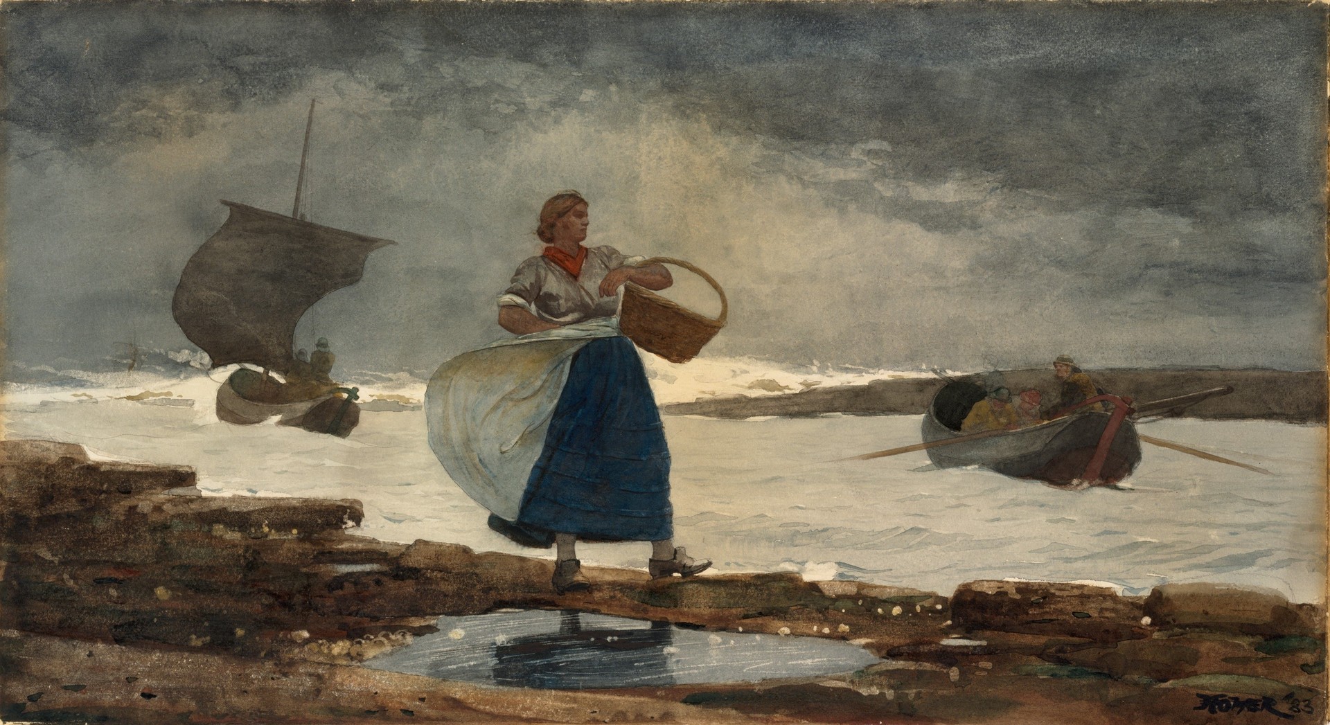 Inside the Bar - by Winslow Homer