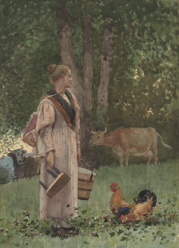 The Milk Maid - by Winslow Homer