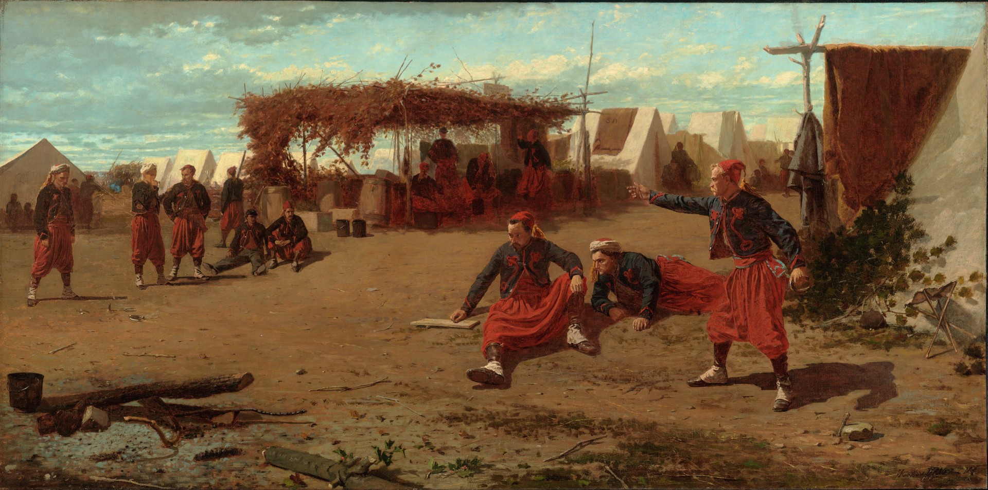 Pitching Quoits - by Winslow Homer