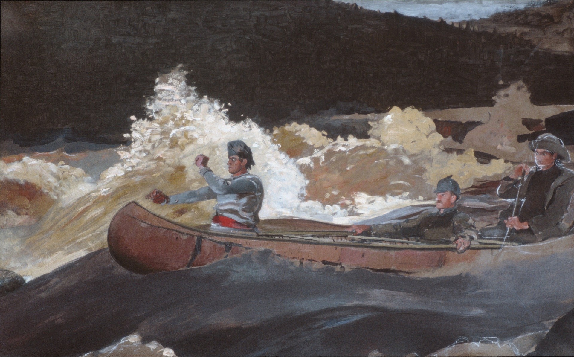 Shooting the Rapids, Saguenay River - by Winslow Homer
