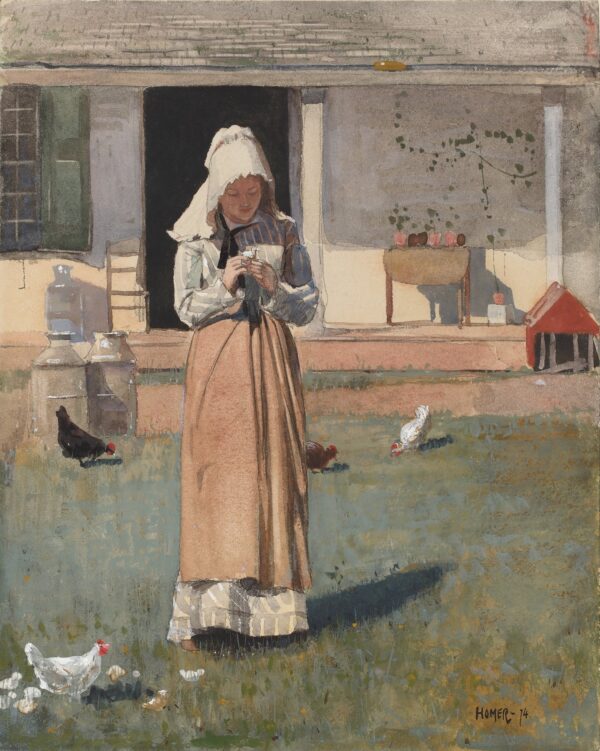 A Sick Chicken - by Winslow Homer