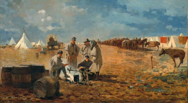 Rainy Day in Camp - by Winslow Homer