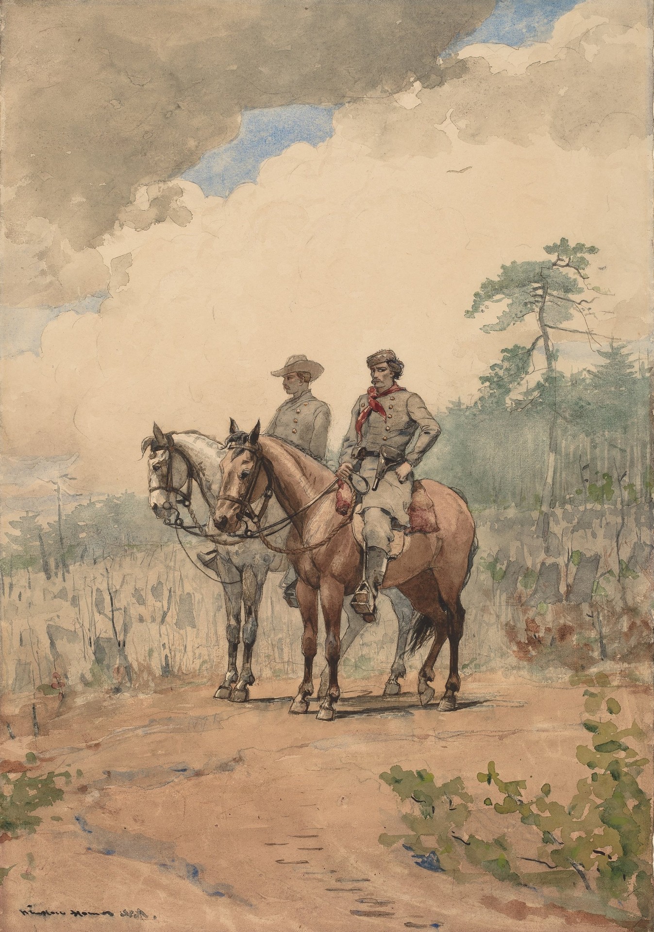 Two Scouts - by Winslow Homer
