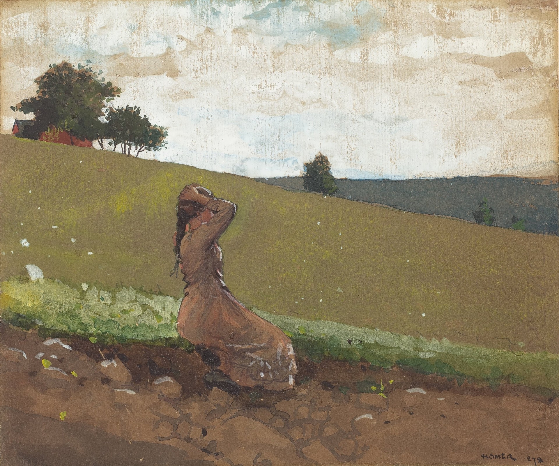 The Green Hill - by Winslow Homer