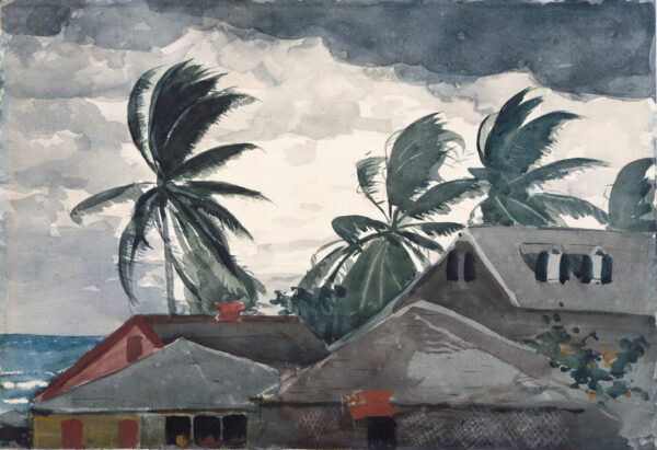 Hurricane, Bahamas - by Winslow Homer