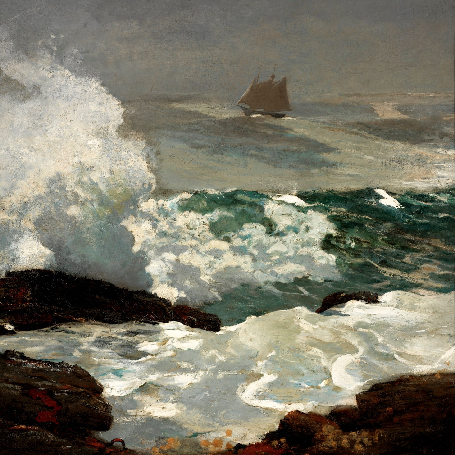 On a Lee Shore - by Winslow Homer