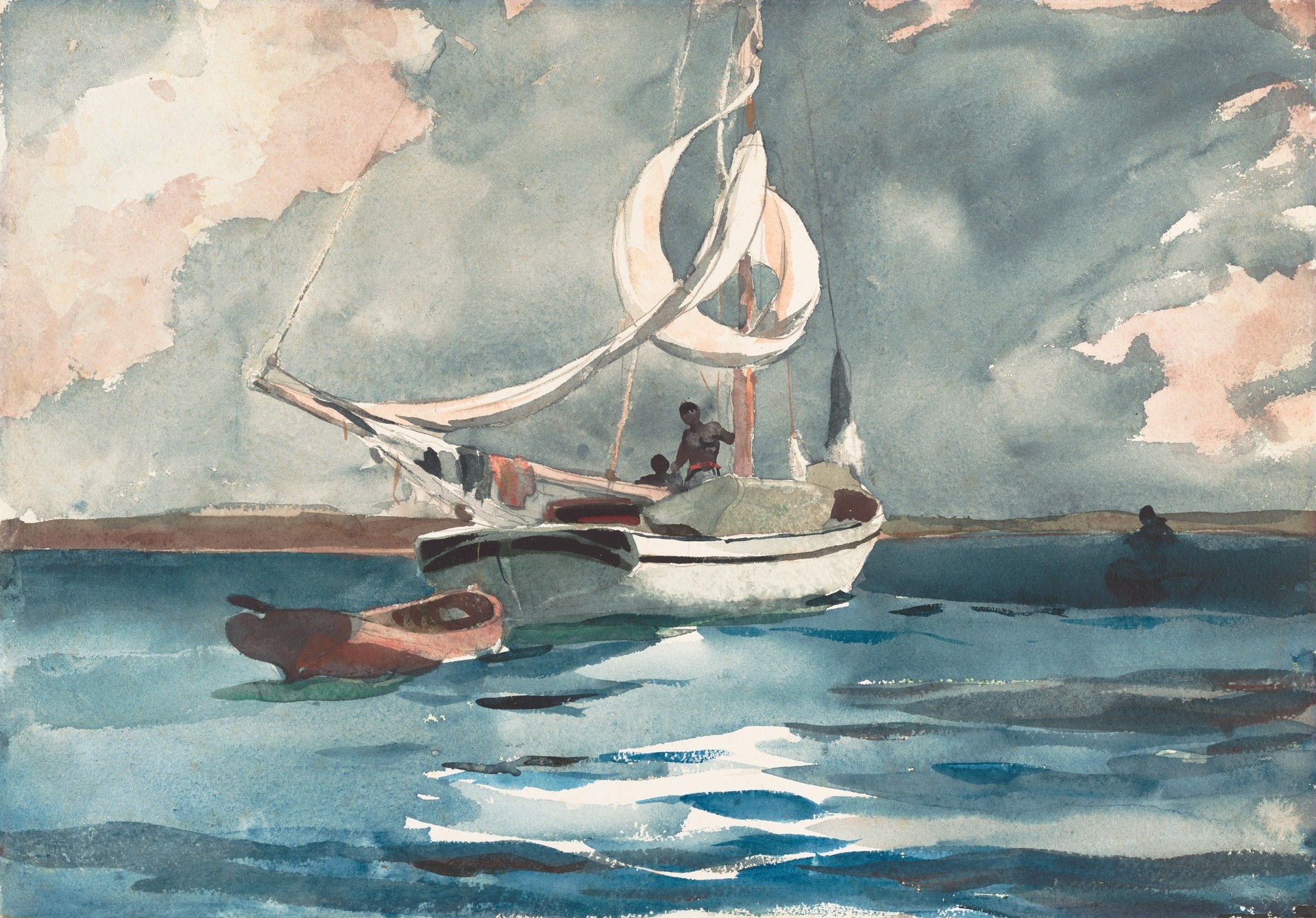 Sloop, Nassau - by Winslow Homer