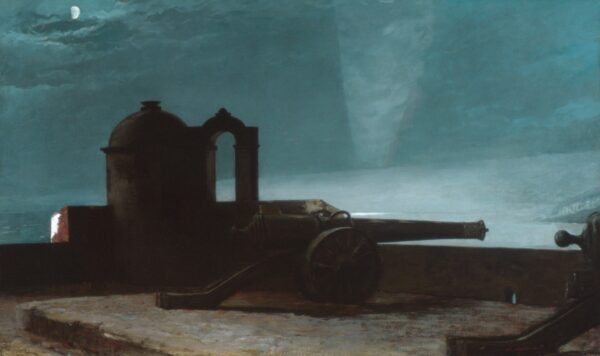 Searchlight on Harbor Entrance, Santiago de Cuba - by Winslow Homer