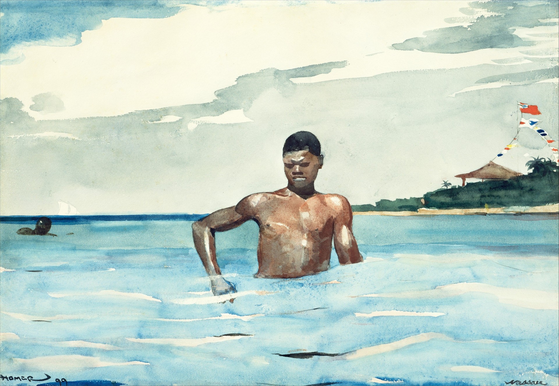 The Bather - by Winslow Homer