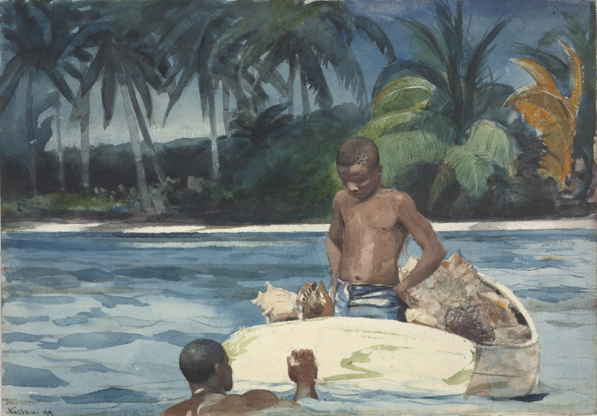 West India Divers - by Winslow Homer