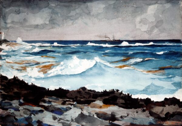 Shore and Surf, Nassau - by Winslow Homer