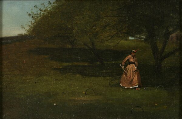 Croquet Player - by Winslow Homer