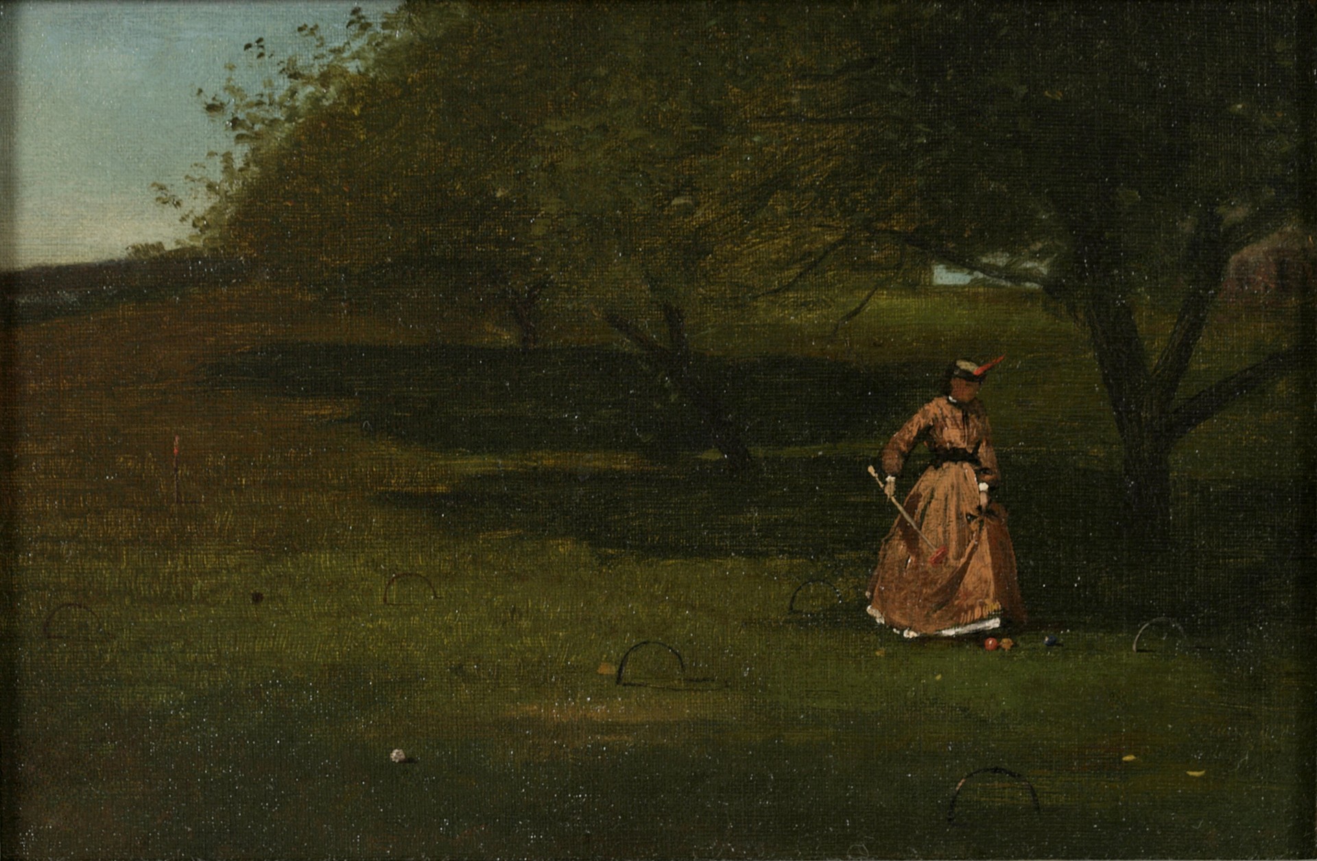 Croquet Player - by Winslow Homer