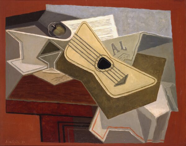 Guitar and Newspaper - by Juan Gris
