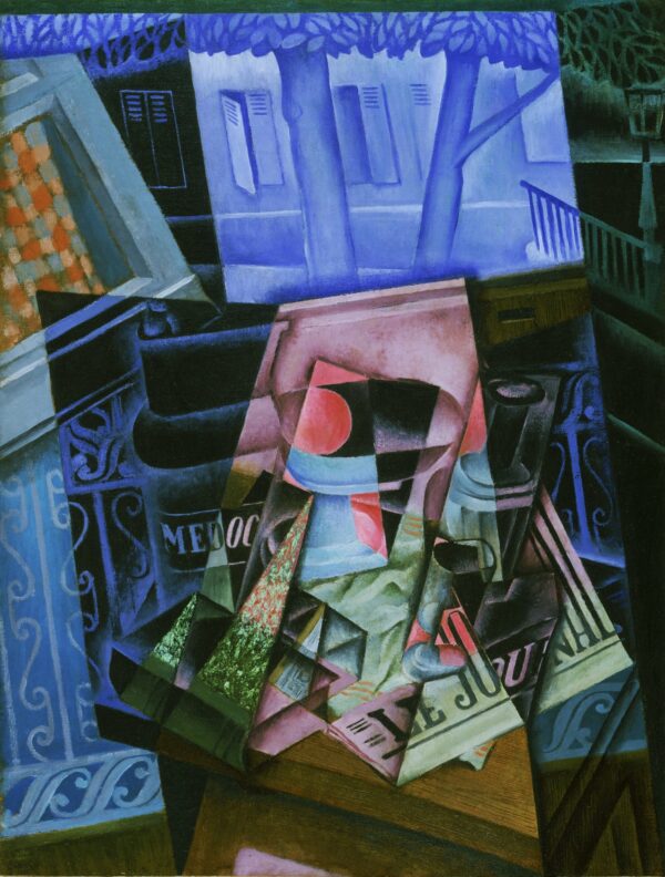 Still Life before an Open Window, Place Ravignan - by Juan Gris