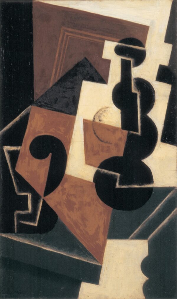 Glass and Water Bottle - by Juan Gris