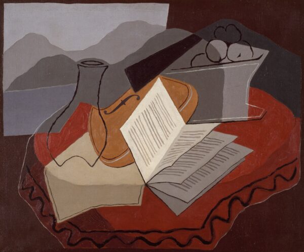 Violin before an Open Window - by Juan Gris