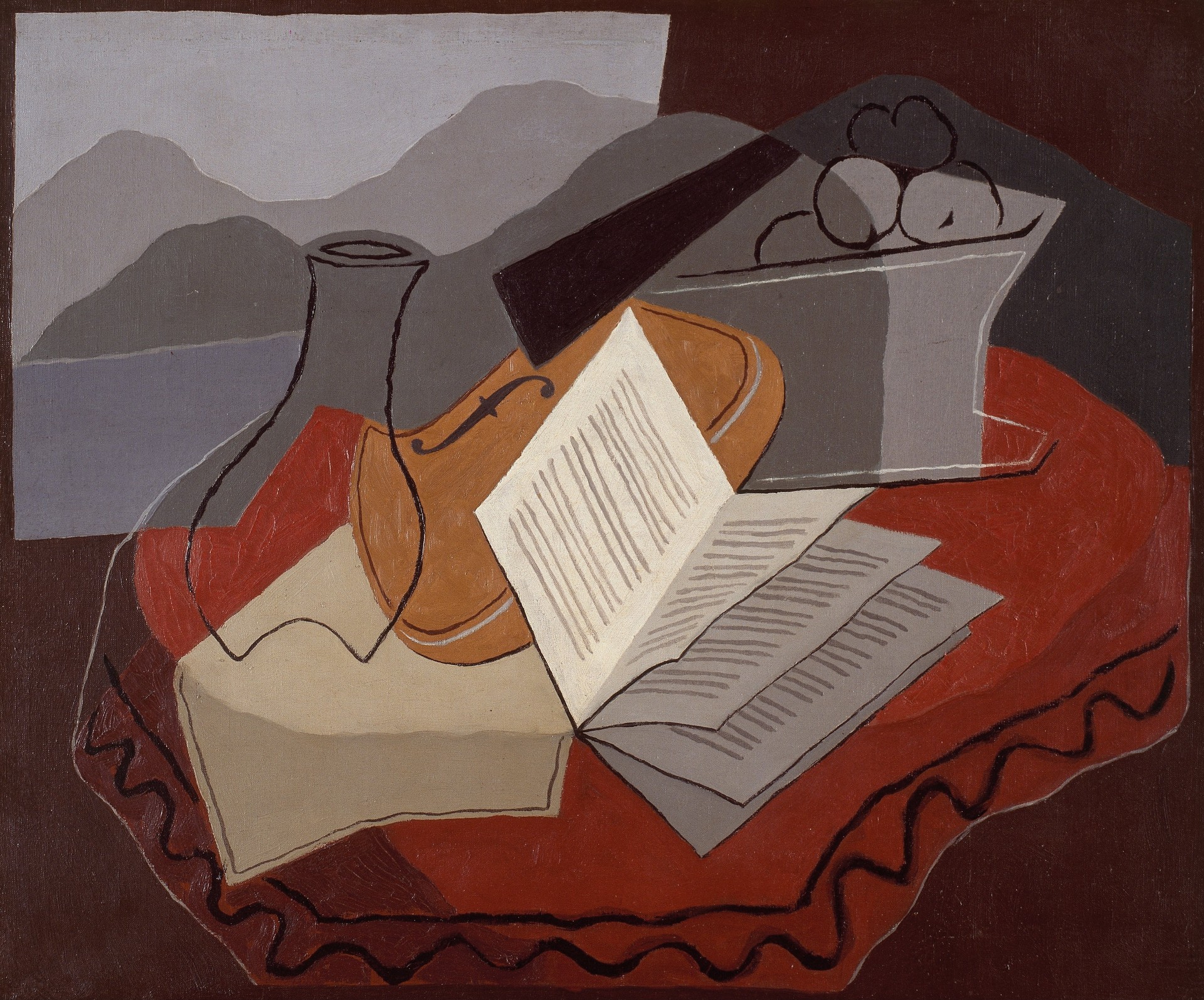 Violin before an Open Window - by Juan Gris