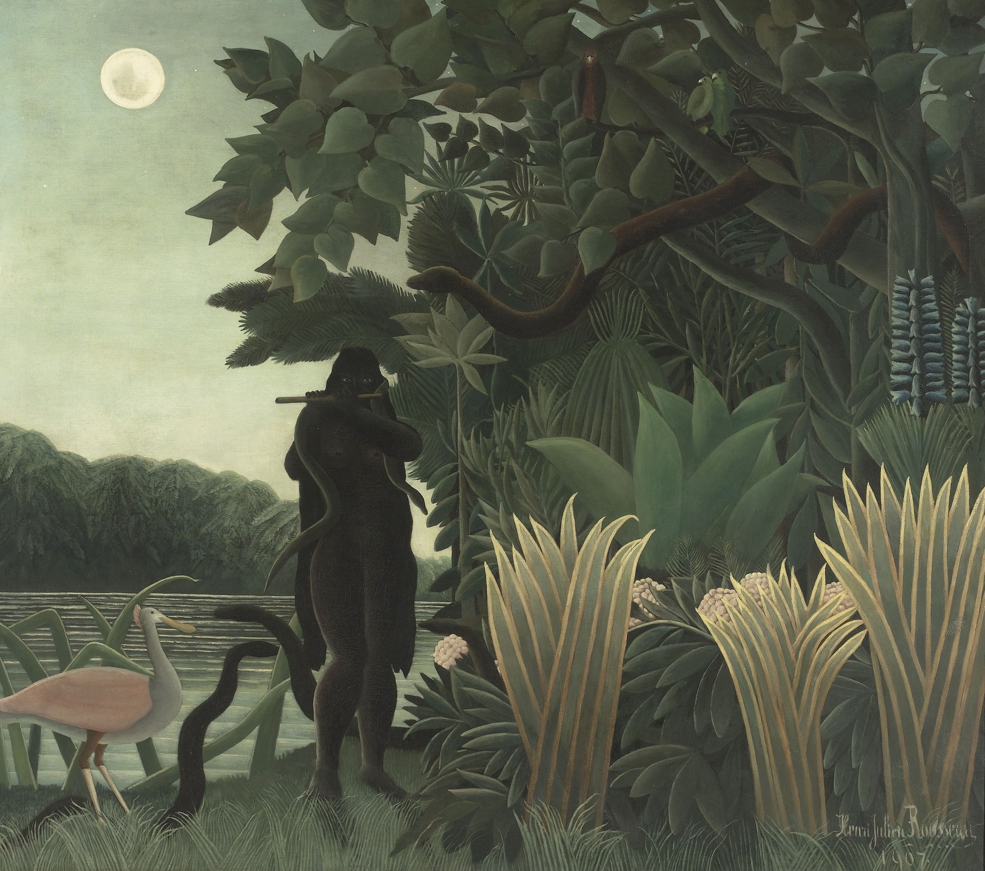 The Snake Charmer - by Henri Rousseau