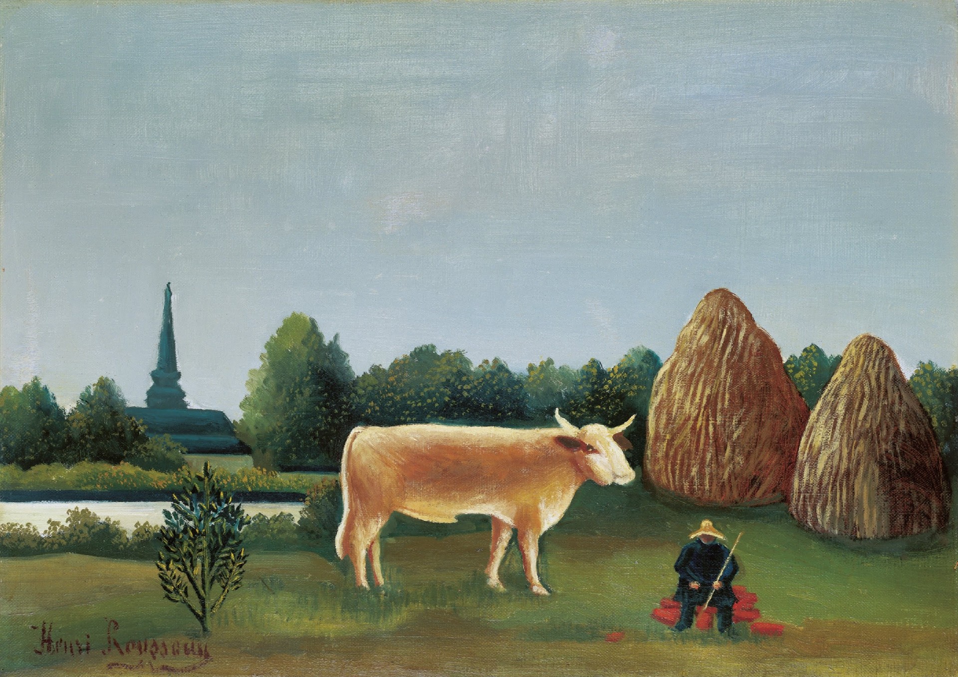 Scene in Bagneux on the Outskirts of Paris - by Henri Rousseau