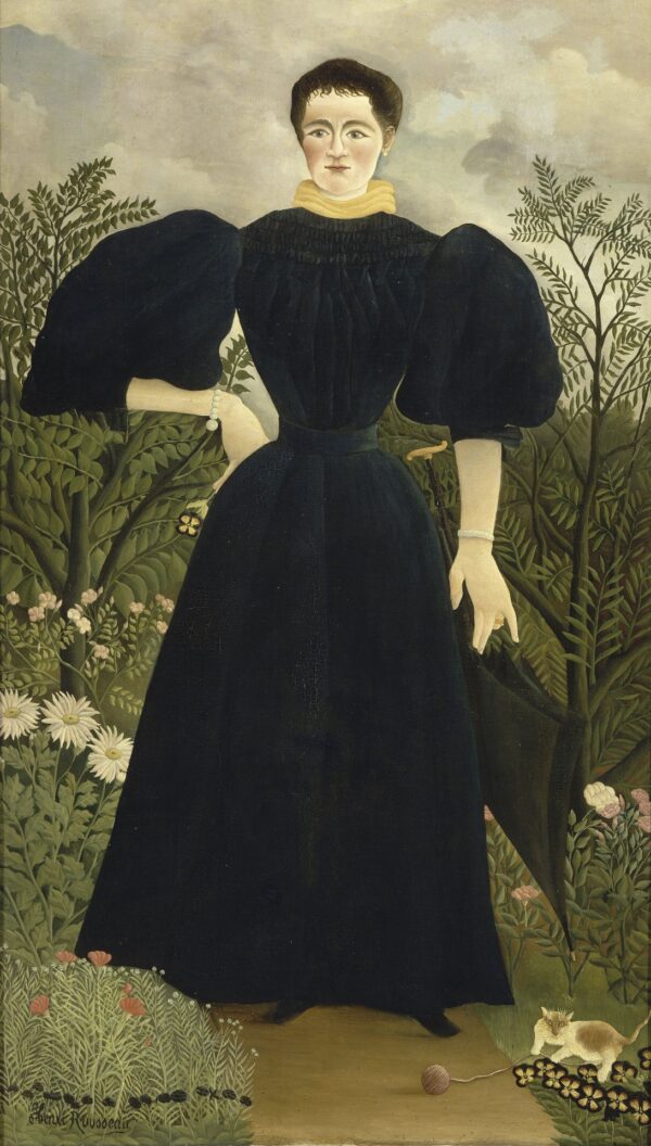 Portrait of Madame M; - by Henri Rousseau