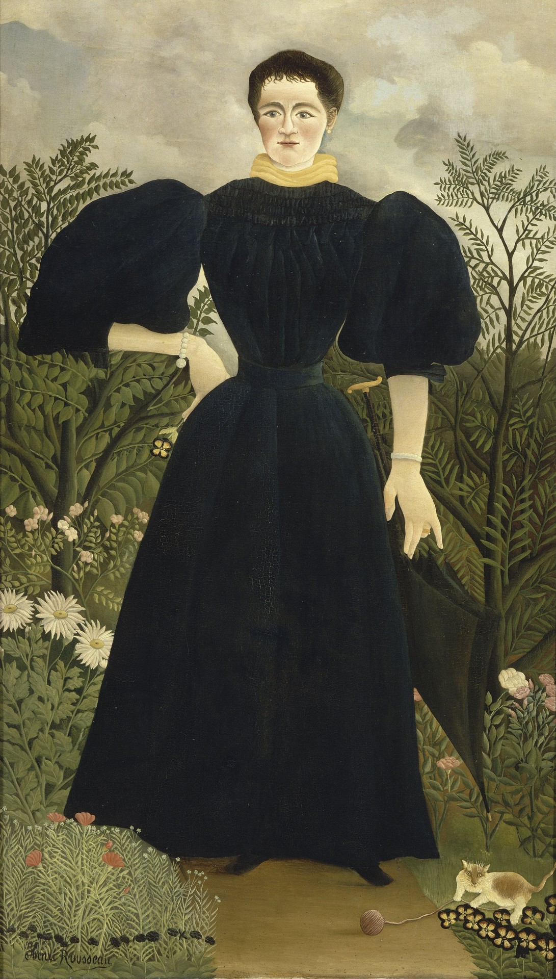 Portrait of Madame M; - by Henri Rousseau