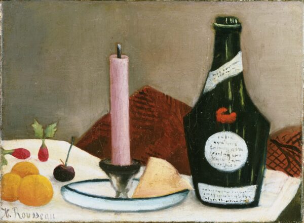 The Pink Candle - by Henri Rousseau