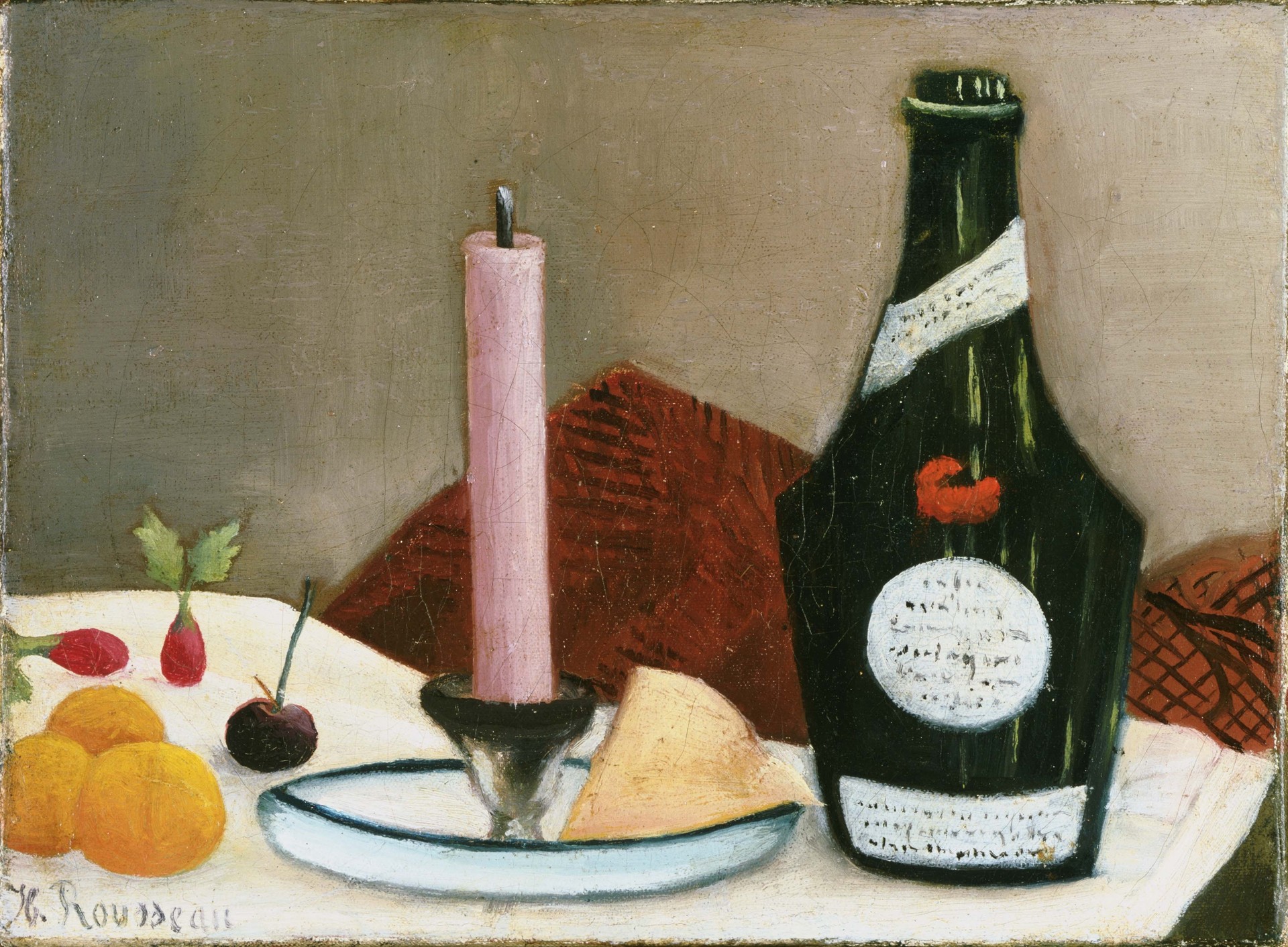The Pink Candle - by Henri Rousseau