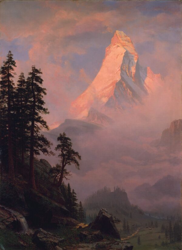 Sunrise on the Matterhorn - by Albert Bierstadt