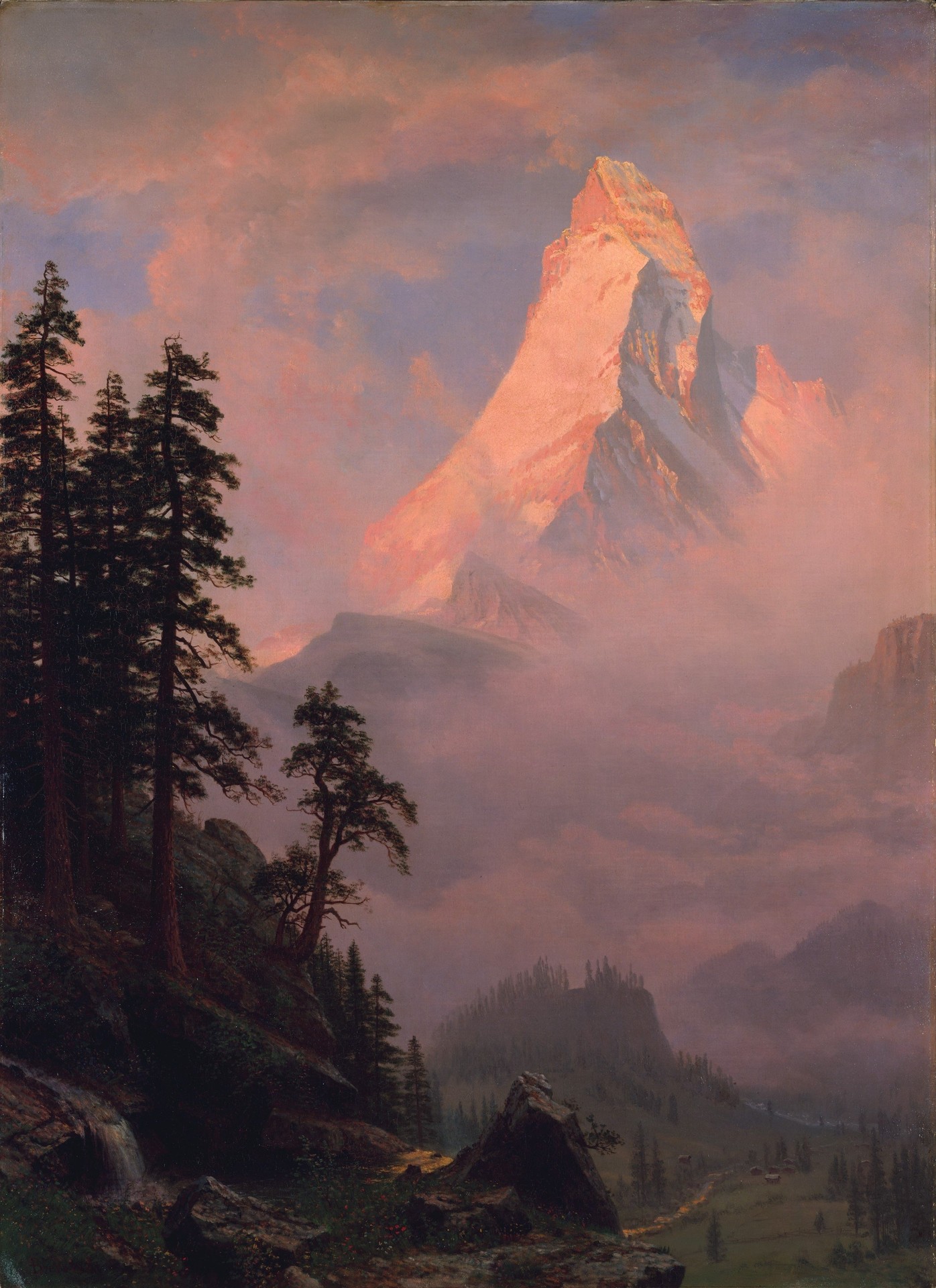 Sunrise on the Matterhorn - by Albert Bierstadt