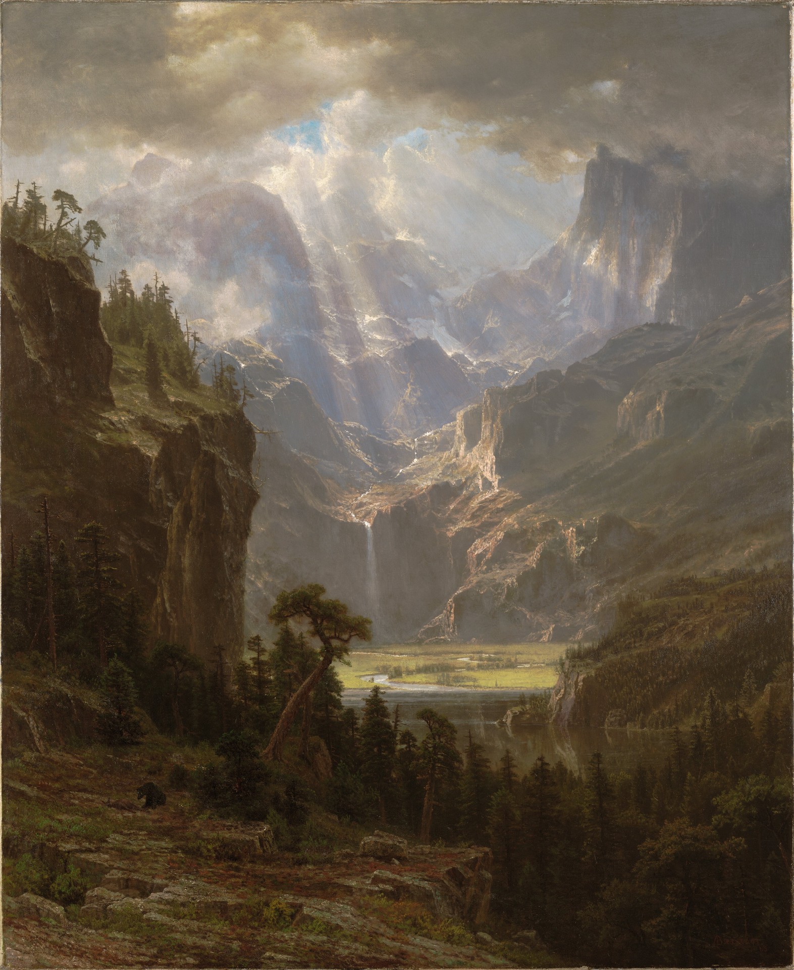 Rocky Mountains, "Lander's Peak" - by Albert Bierstadt
