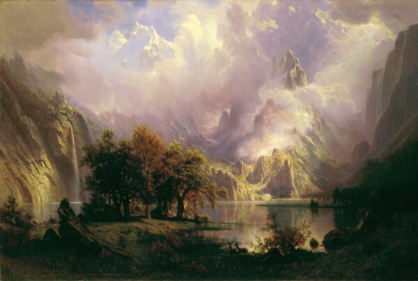 Rocky Mountain Landscape - by Albert Bierstadt
