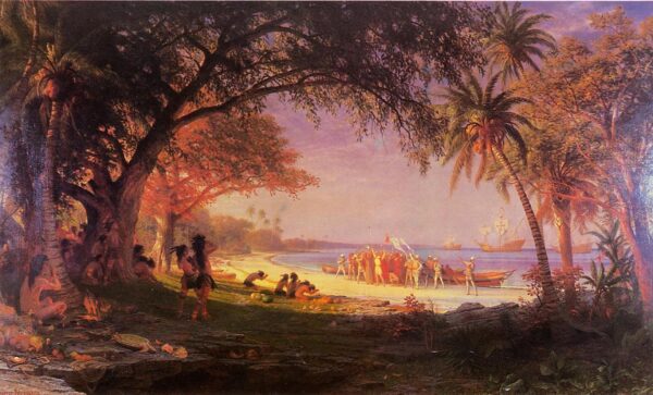 The Landing of Columbus - by Albert Bierstadt