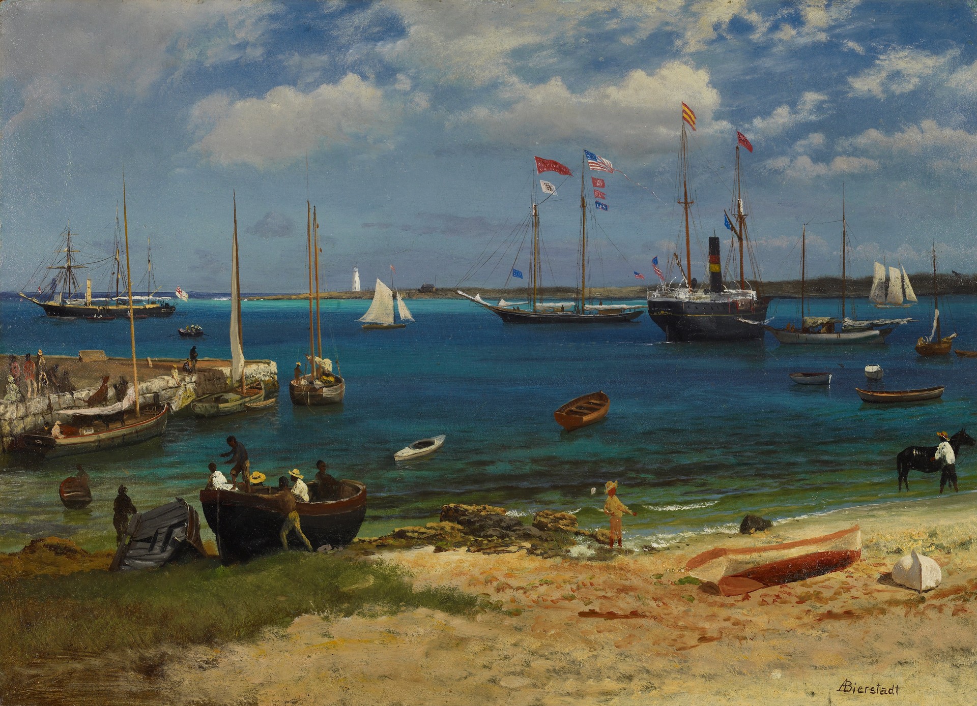 Nassau Harbor - by Albert Bierstadt