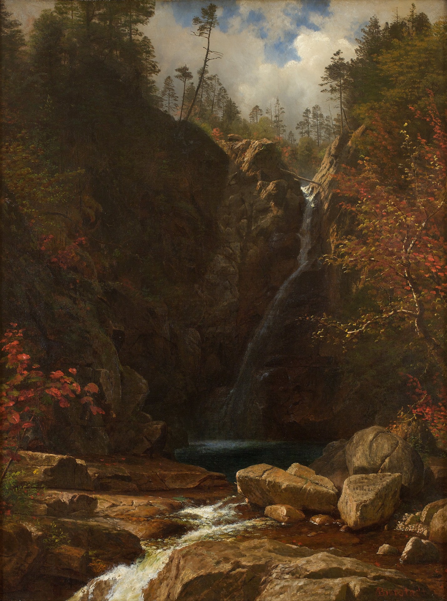 Glen Ellis Falls - by Albert Bierstadt
