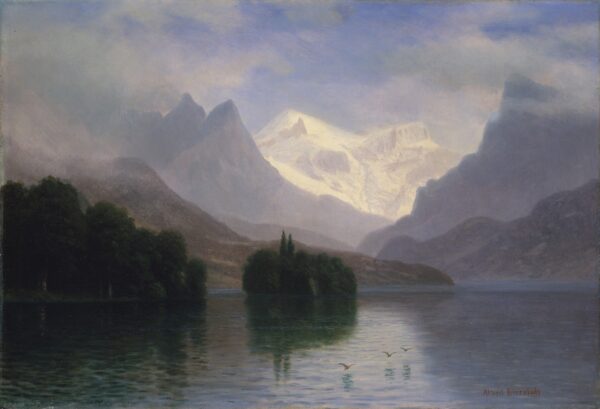 Mountain Scene - by Albert Bierstadt