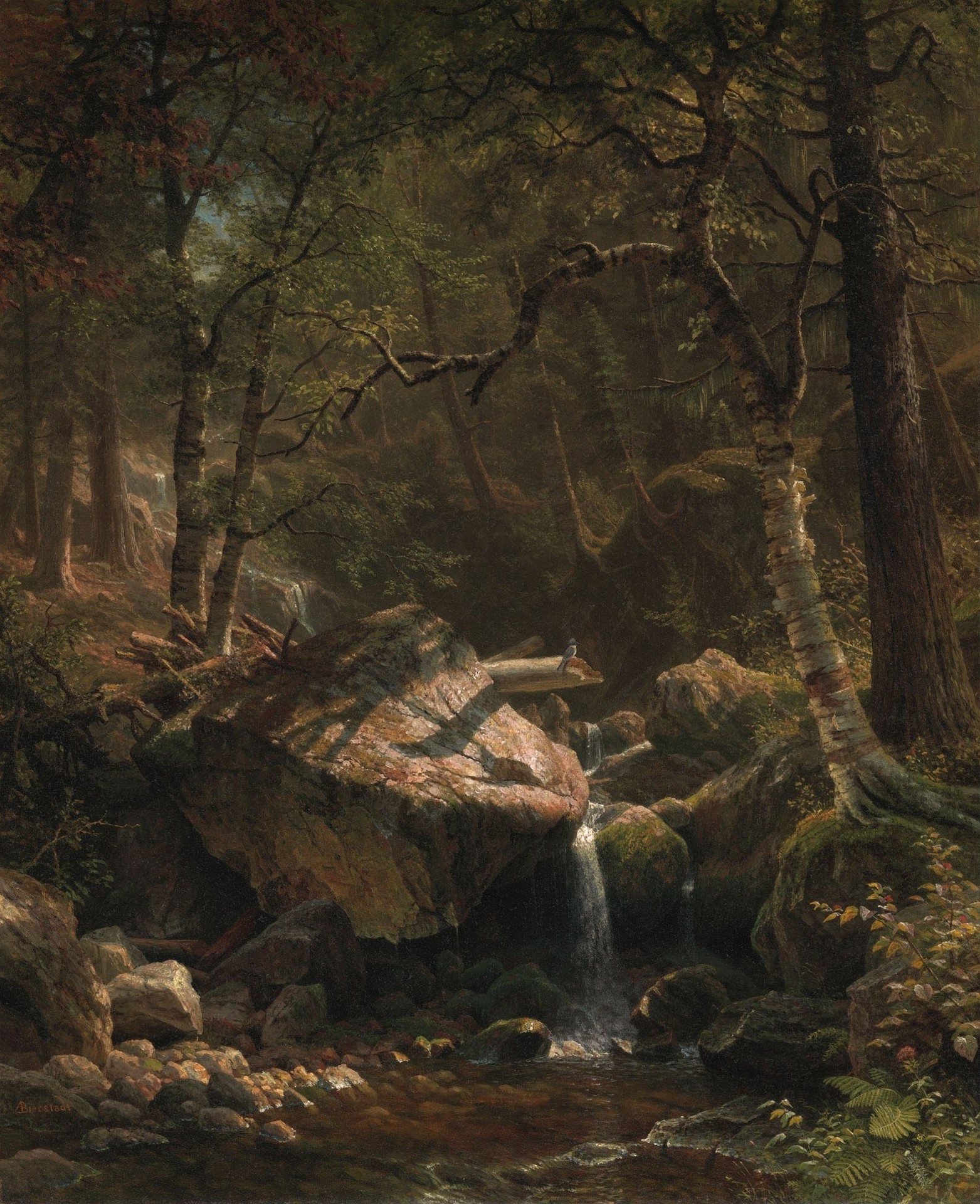 Mountain Brook - by Albert Bierstadt