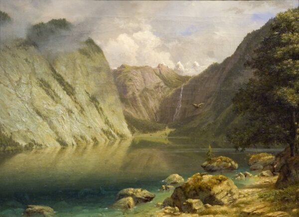 A Western Landscape - by Albert Bierstadt