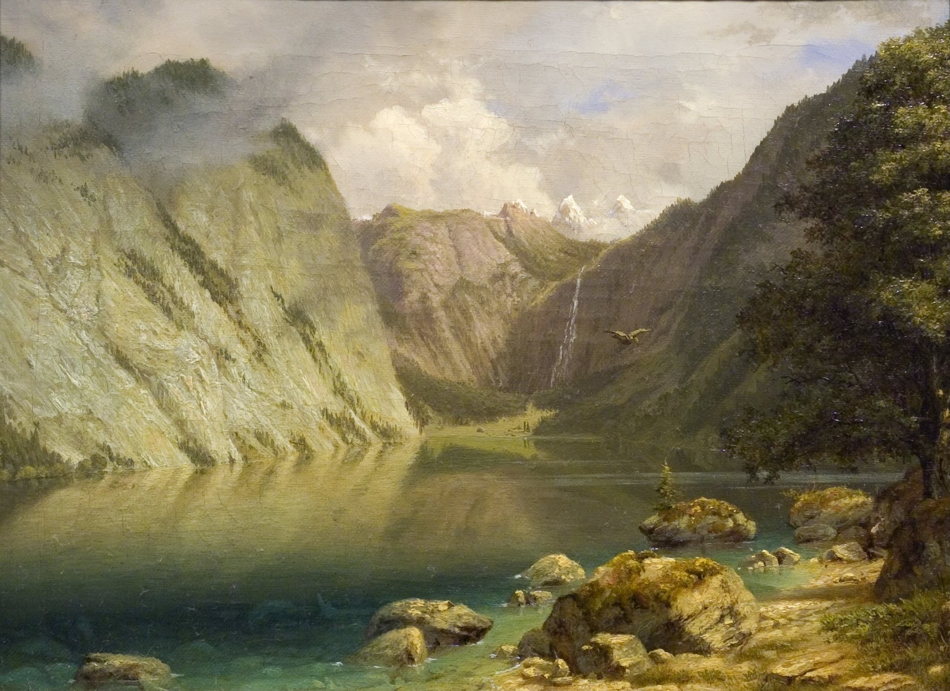 A Western Landscape - by Albert Bierstadt