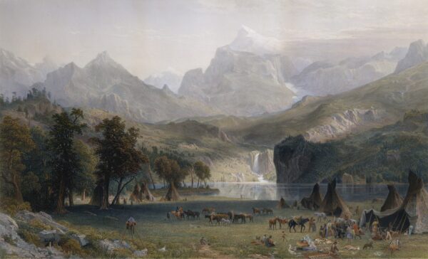 The Rocky Mountains, Lander's Peak - by Albert Bierstadt