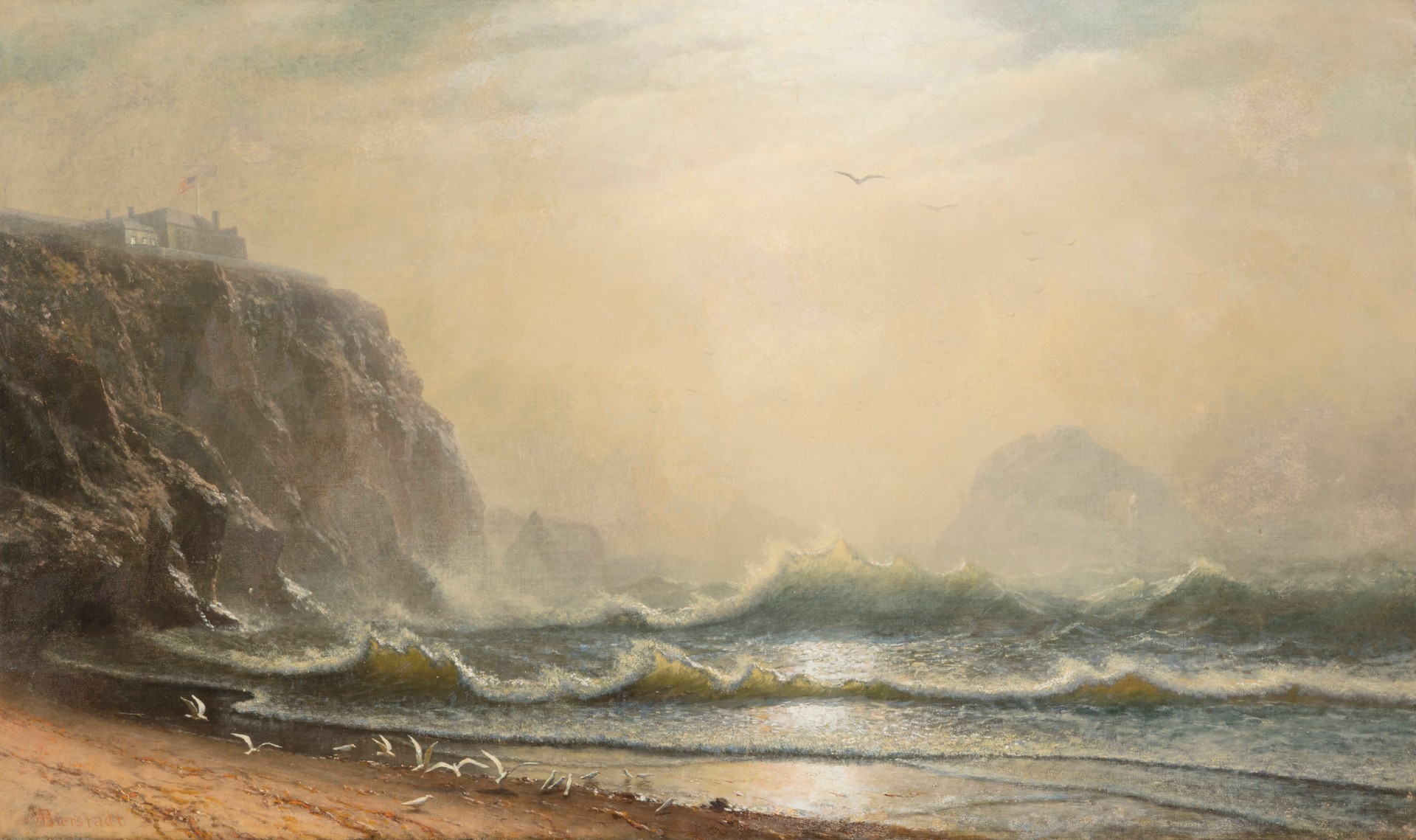 Cliff House & Bay of San Francisco - by Albert Bierstadt