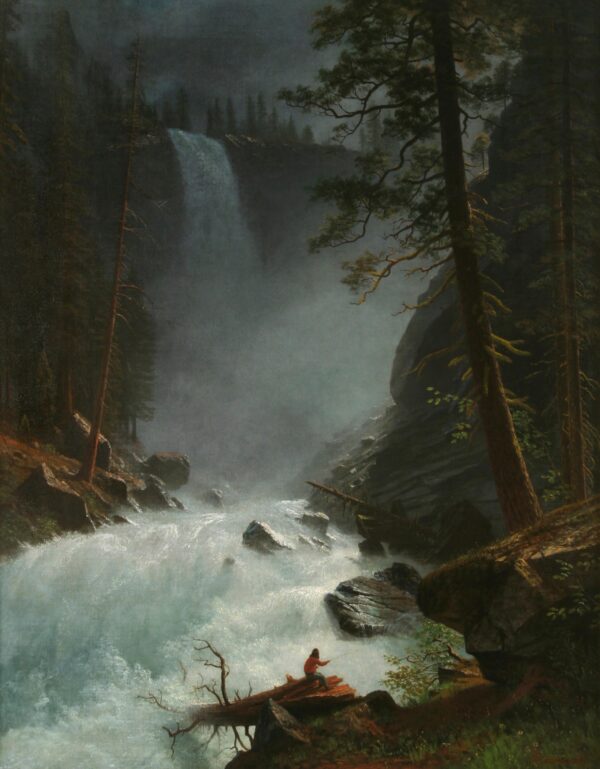 A Stream in the Rocky Mountains - by Albert Bierstadt