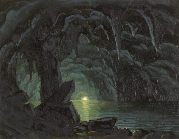 The Blue Grotto, Capri - by Albert Bierstadt