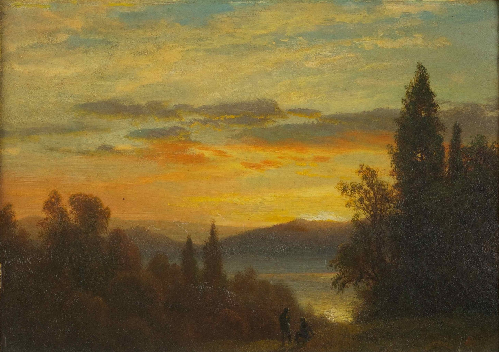 On the Hudson River Near Irvington - by Albert Bierstadt